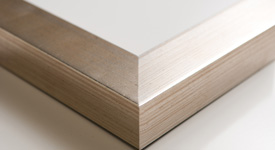 brushed silver frame